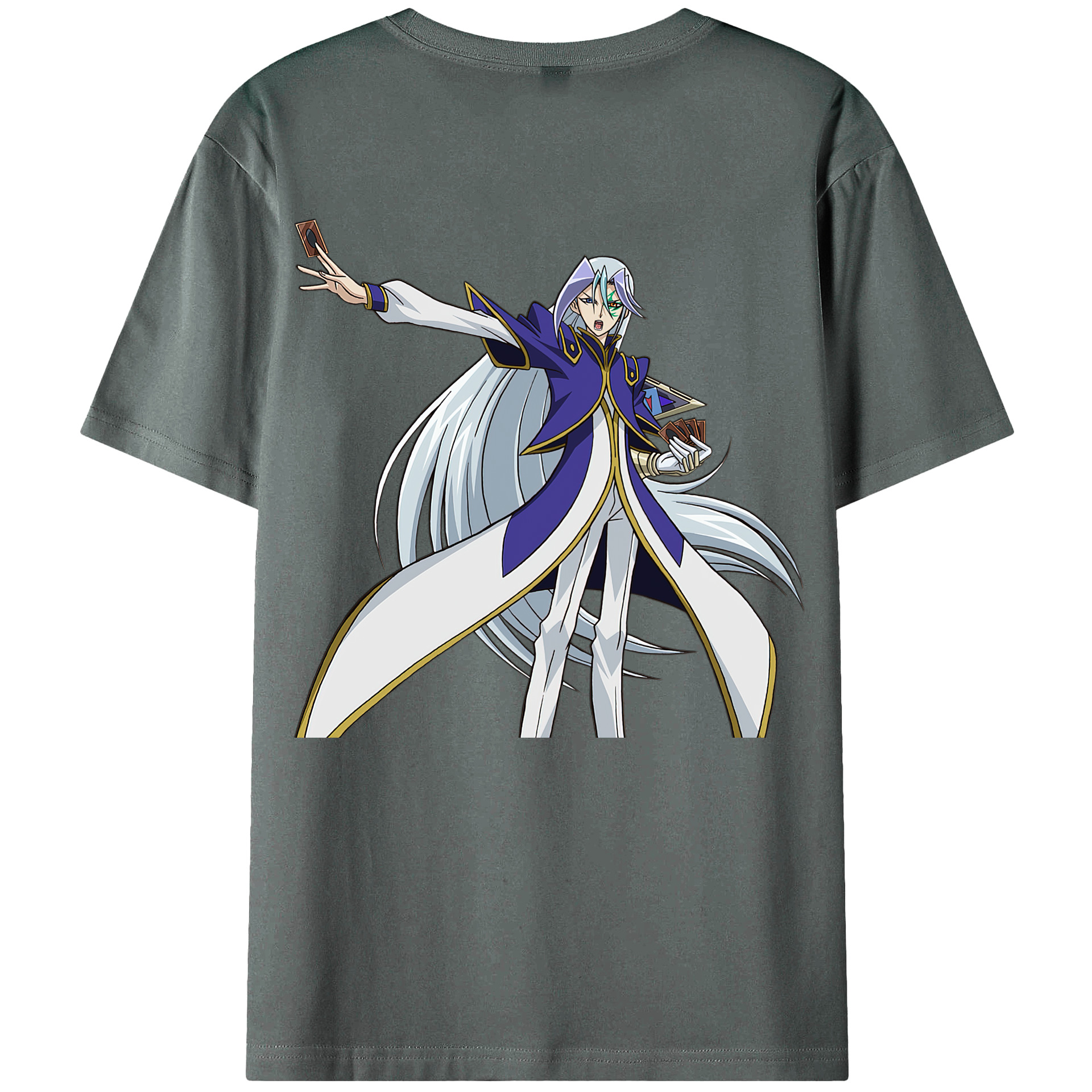 （画像用） 遊☆戯☆王 Yu-Gi-Oh! 綿100％ メンズ半袖Tシャツ（バックプリント） 通気性